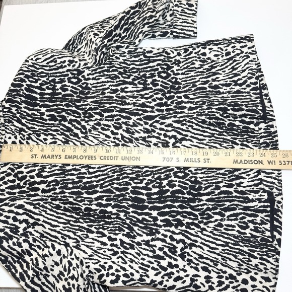 Talbots Animal Print Jacket Blazer 16W Cotton Blend Lined 3/4 Sleeves Career - Picture 8 of 9